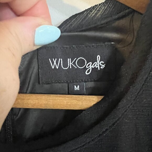 WUKOGIRLS Black Tiered Dress Size Medium Layered Brand New Capsule - Picture 5 of 6
